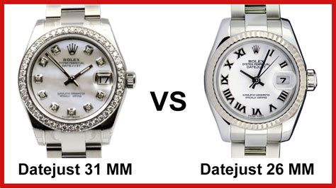 rolex 26mm vs 31mm